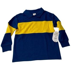 Wonder Nation Boys Striped Rugby Sweatshirt, Size XS new